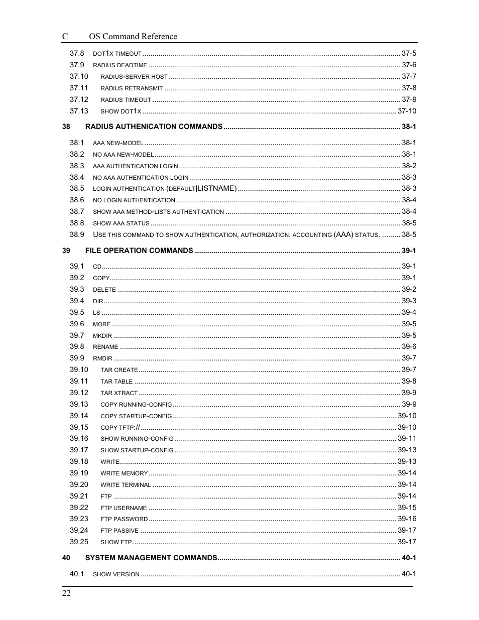 Canogaos command reference 22 | CANOGA PERKINS 9175 Command Reference User Manual | Page 24 / 790