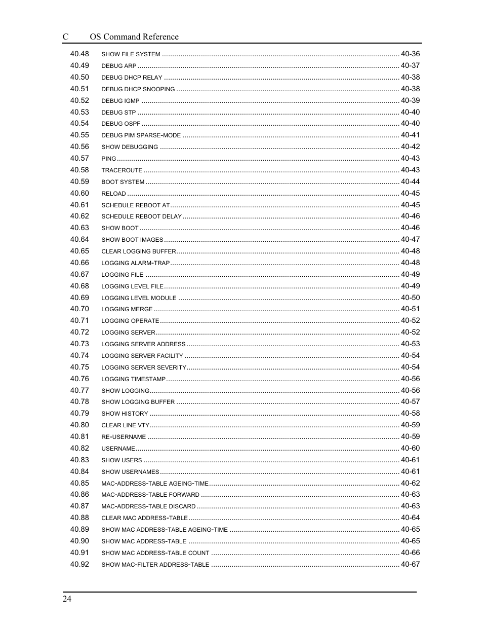 Canogaos command reference 24 | CANOGA PERKINS 9175 Command Reference User Manual | Page 26 / 790