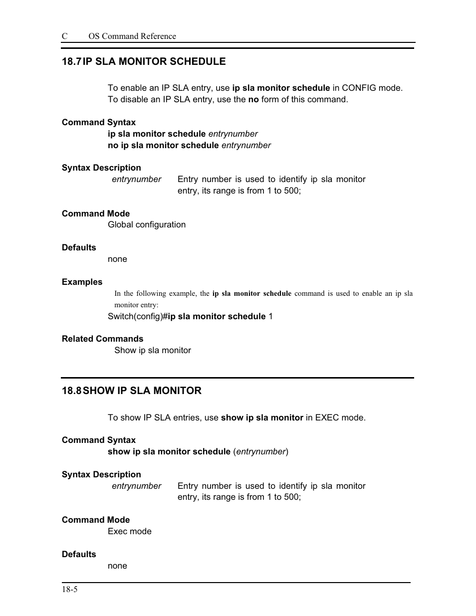 7 ip sla monitor schedule, 8 show ip sla monitor | CANOGA PERKINS 9175 Command Reference User Manual | Page 324 / 790