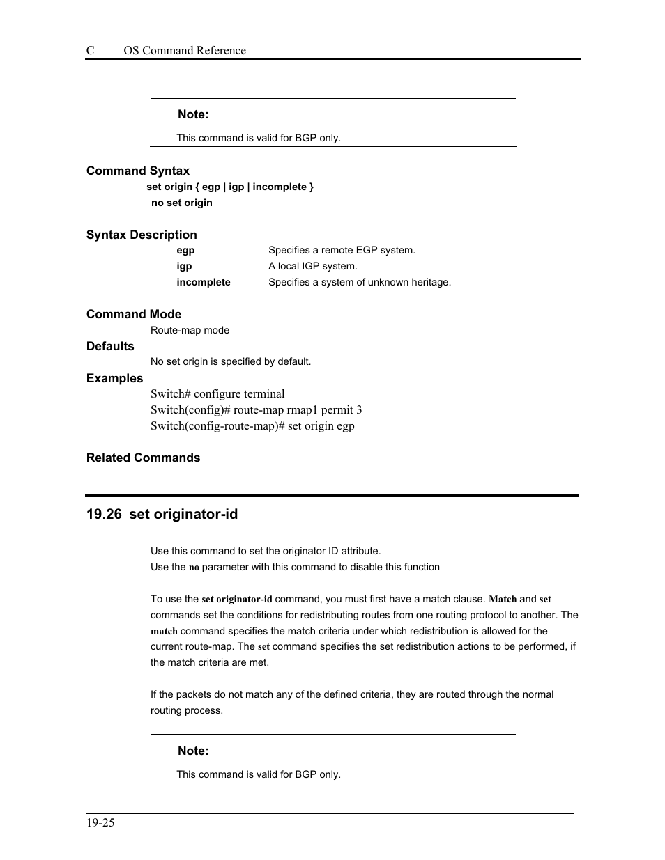 26 set originator-id | CANOGA PERKINS 9175 Command Reference User Manual | Page 356 / 790