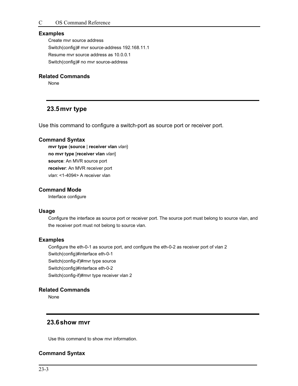 5 mvr type, 6 show mvr | CANOGA PERKINS 9175 Command Reference User Manual | Page 392 / 790