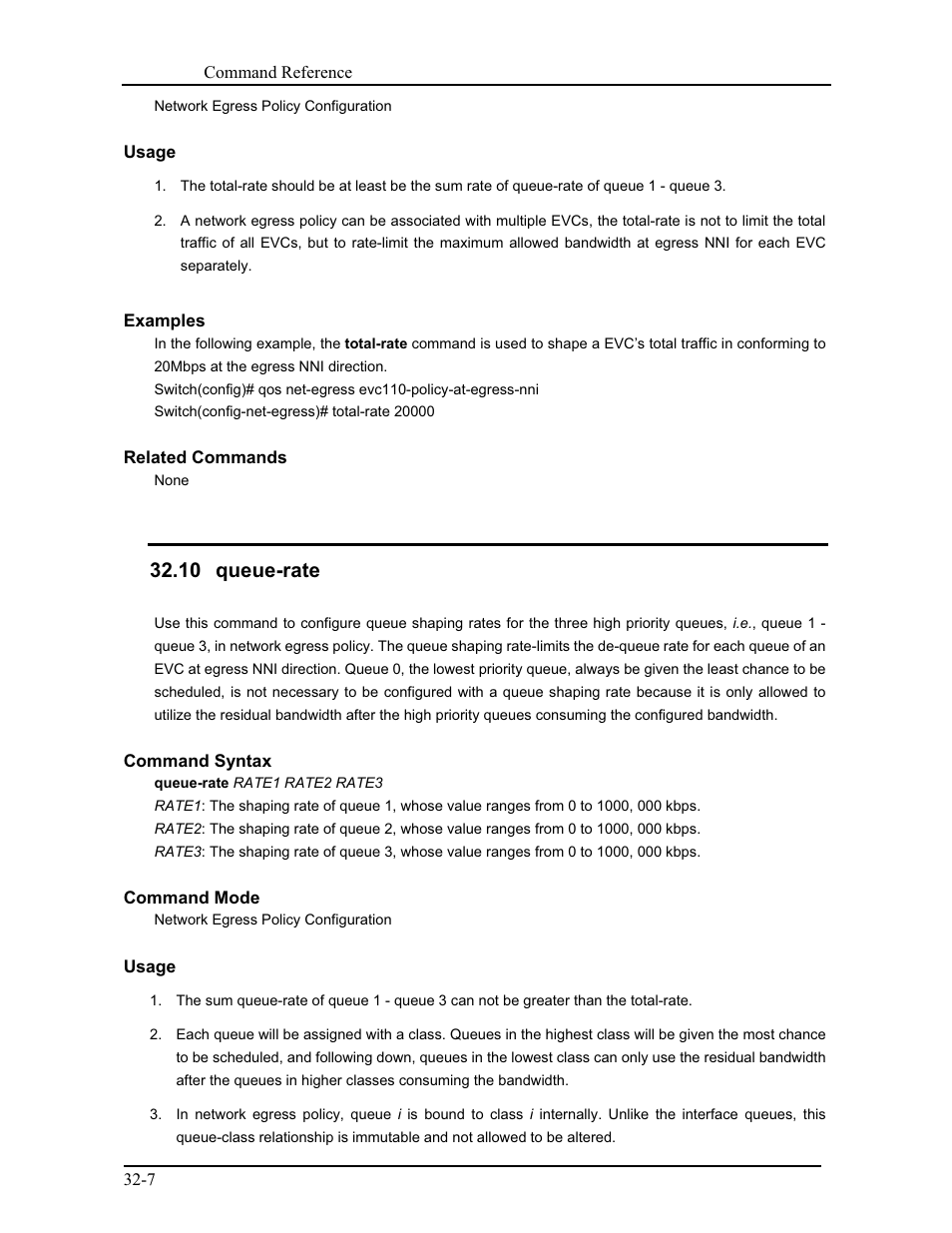 10 queue-rate | CANOGA PERKINS 9175 Command Reference User Manual | Page 582 / 790