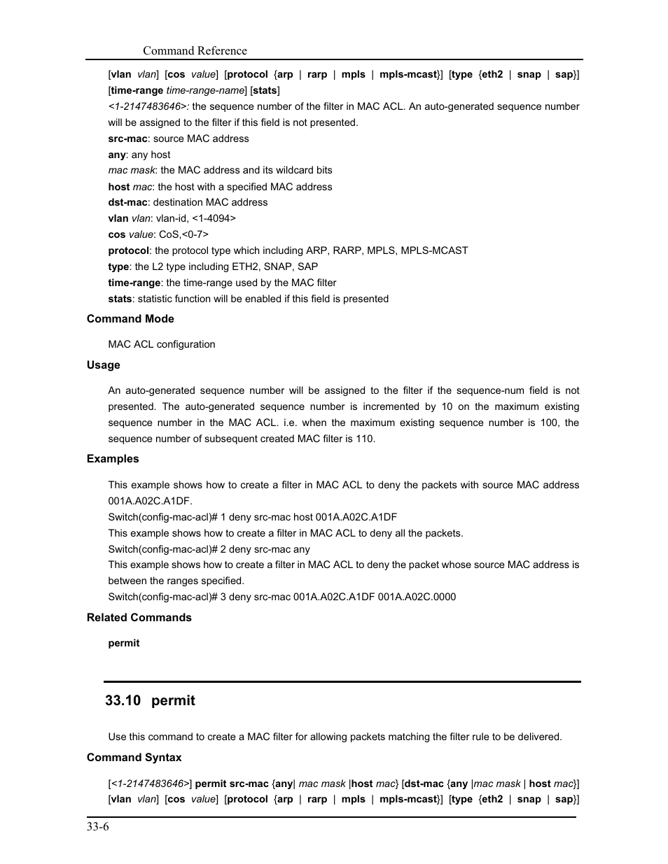 10 permit | CANOGA PERKINS 9175 Command Reference User Manual | Page 597 / 790