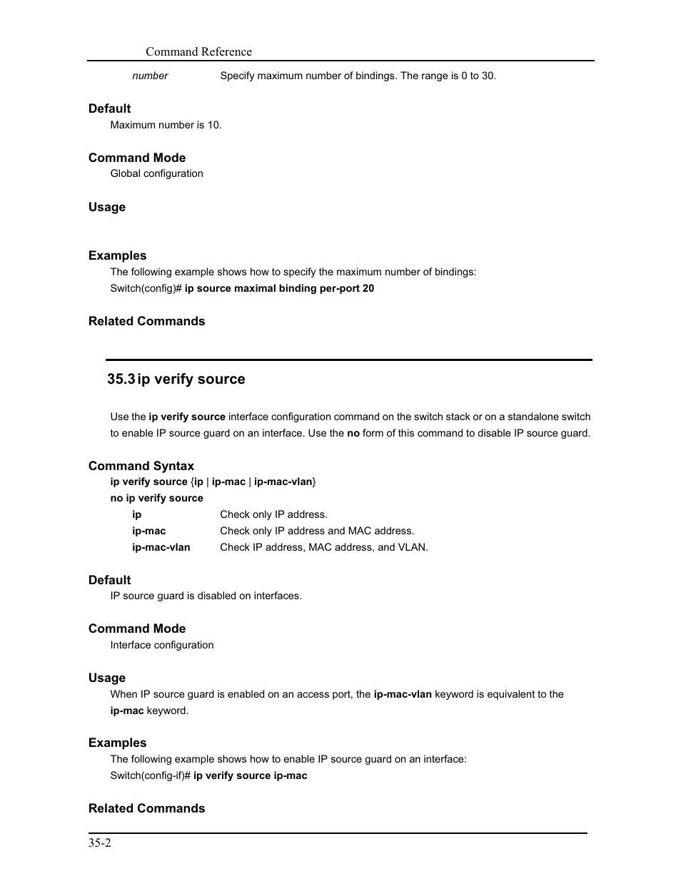 3 ip verify source | CANOGA PERKINS 9175 Command Reference User Manual | Page 626 / 790