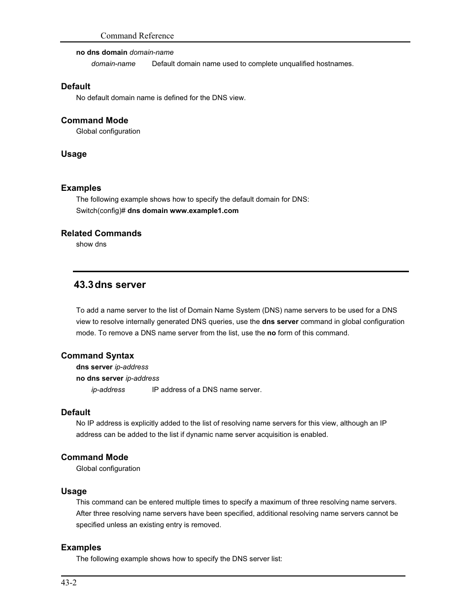 3 dns server | CANOGA PERKINS 9175 Command Reference User Manual | Page 753 / 790