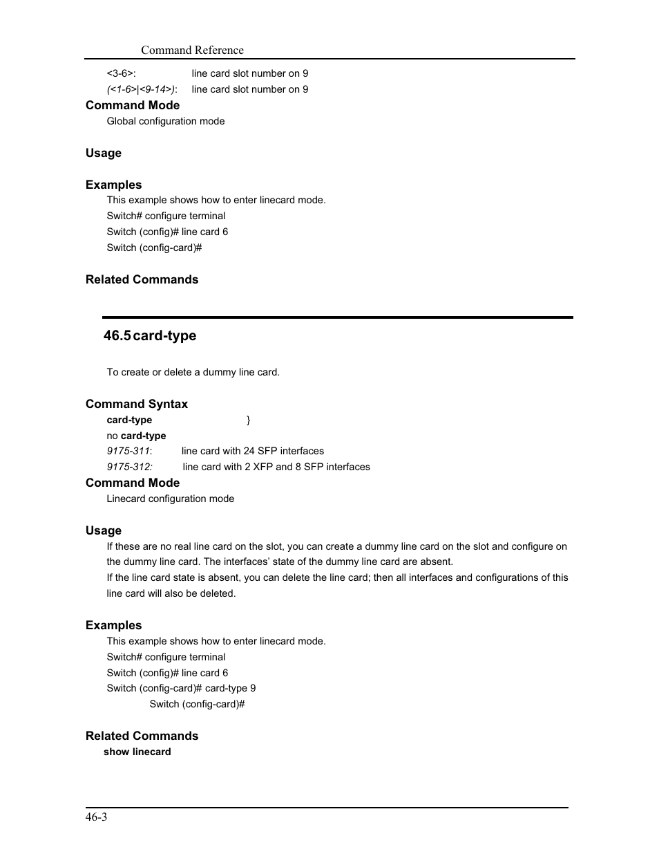5 card-type | CANOGA PERKINS 9175 Command Reference User Manual | Page 782 / 790