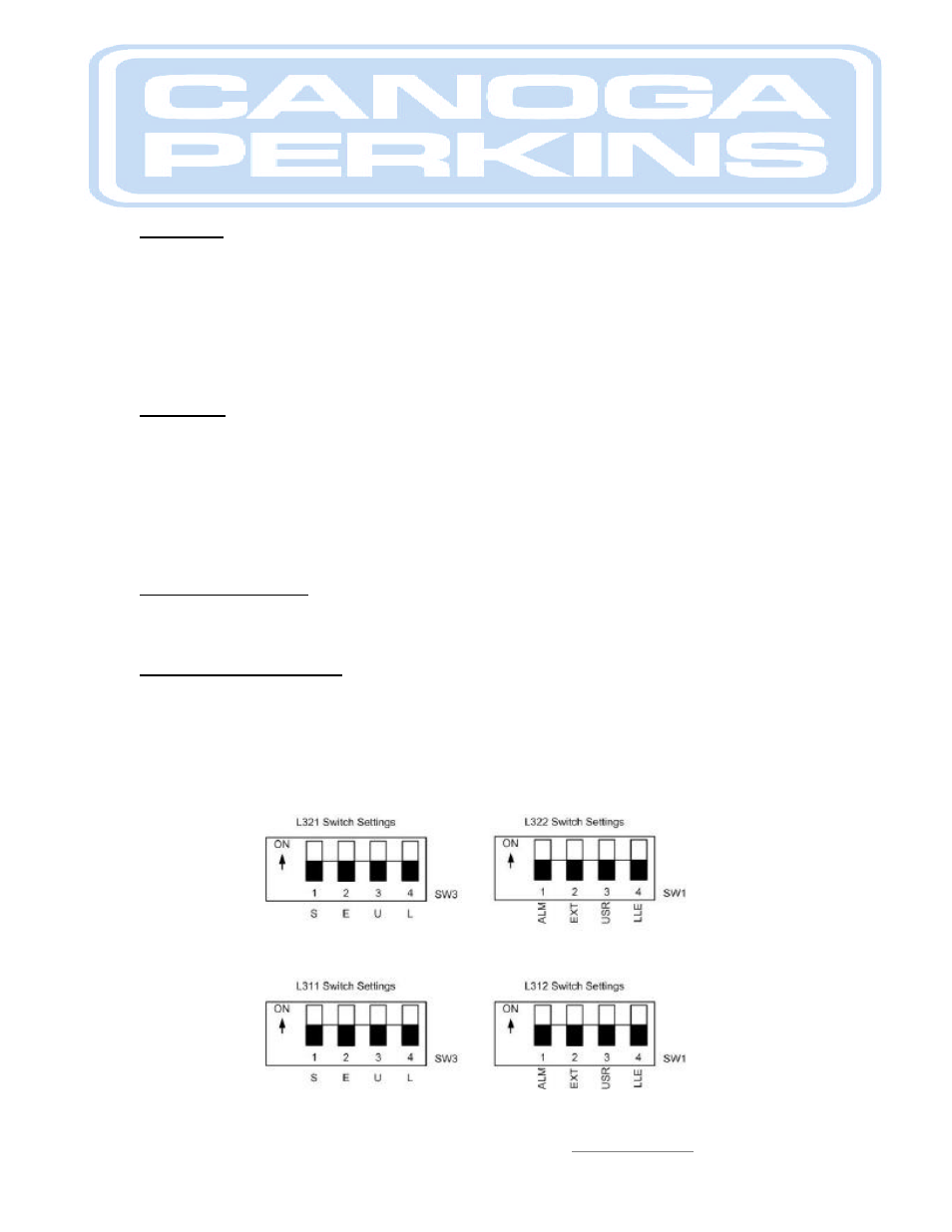 CANOGA PERKINS L3xx Media Converter User Manual | 8 pages