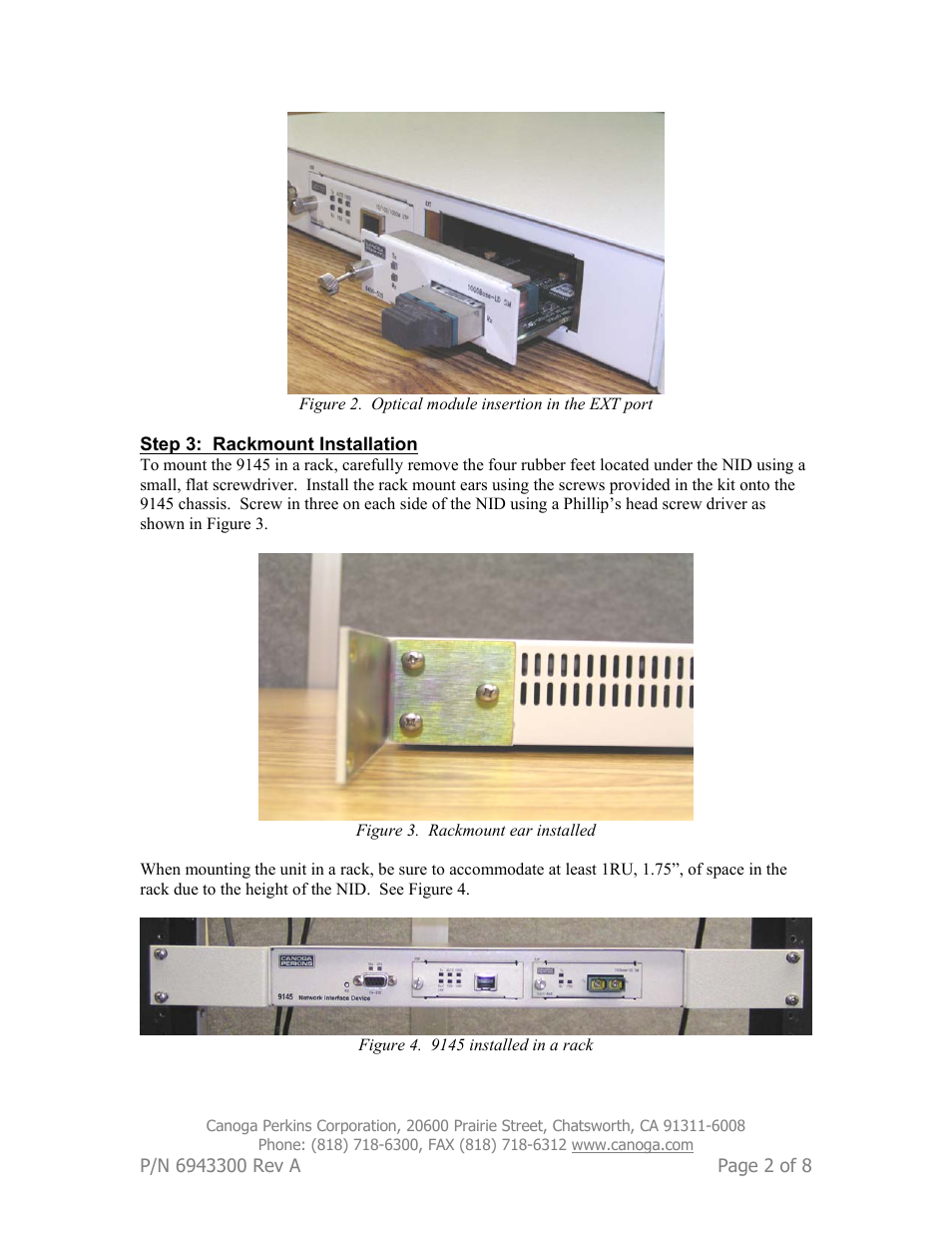 CANOGA PERKINS 9145 NID User Manual | Page 2 / 8