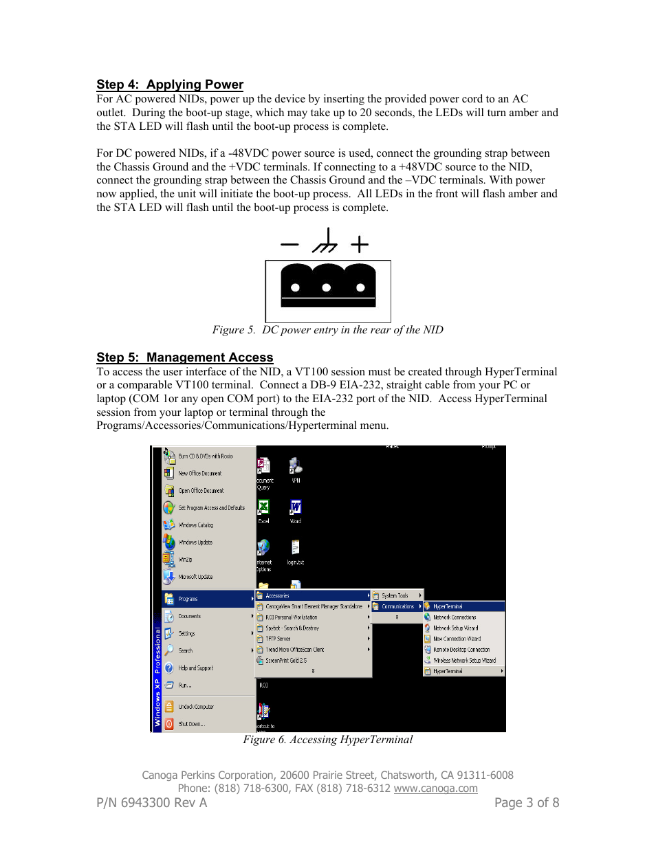 CANOGA PERKINS 9145 NID User Manual | Page 3 / 8