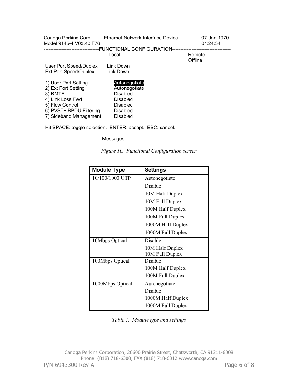 CANOGA PERKINS 9145 NID User Manual | Page 6 / 8