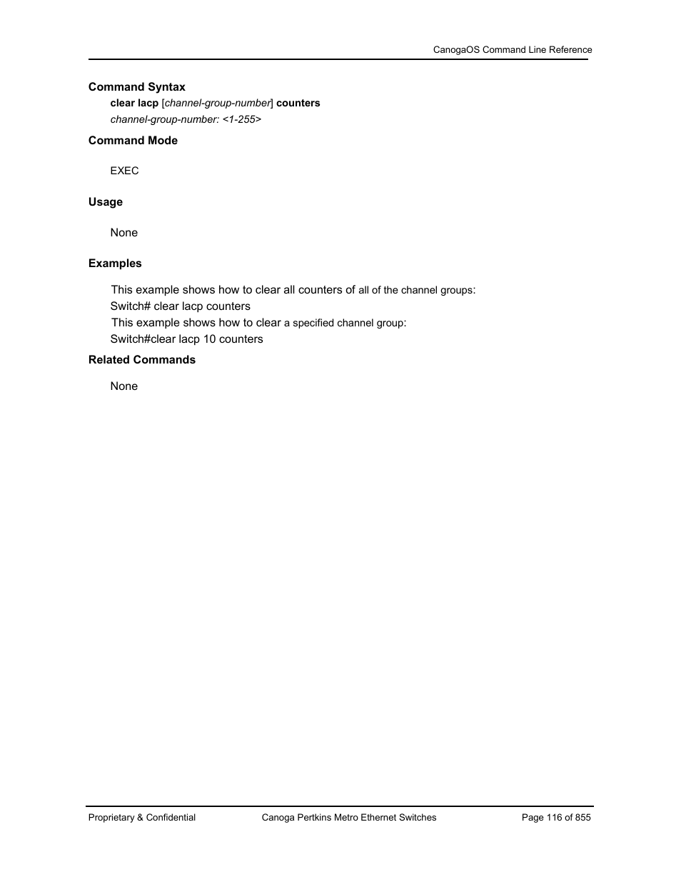 CANOGA PERKINS CanogaOS Command Reference User Manual | Page 116 / 855