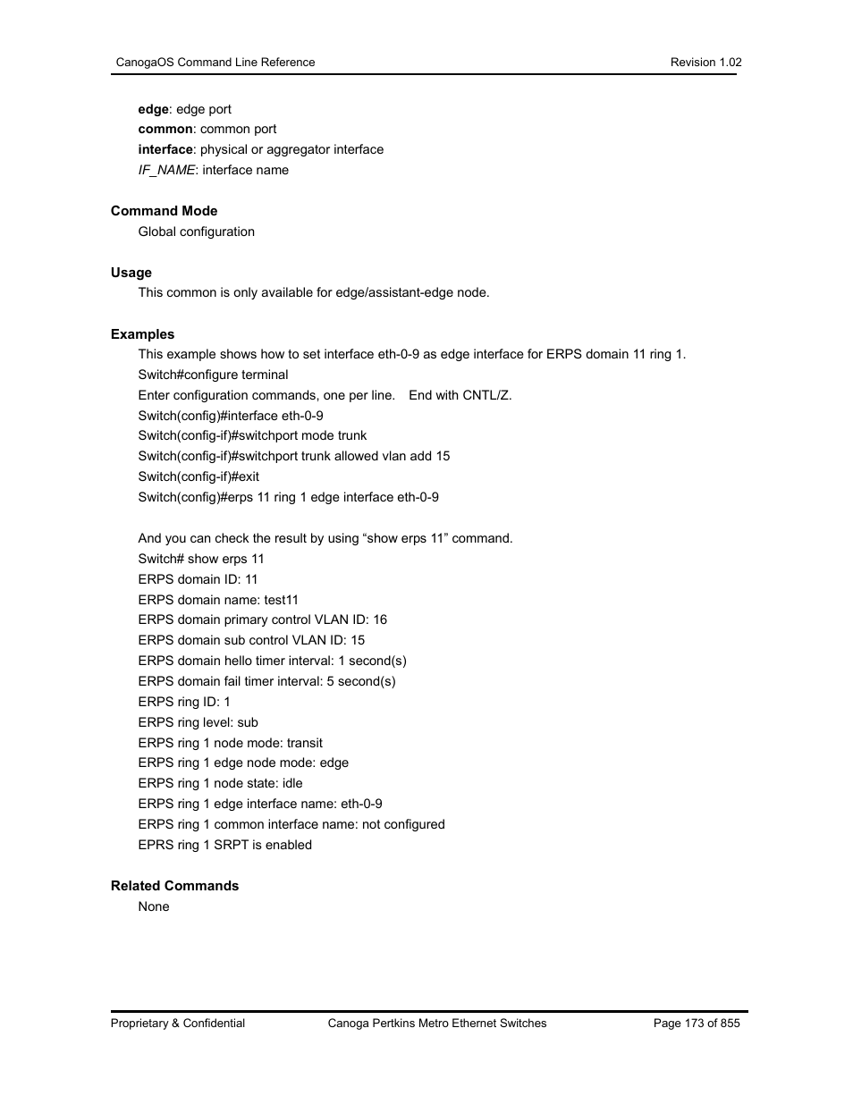 CANOGA PERKINS CanogaOS Command Reference User Manual | Page 173 / 855