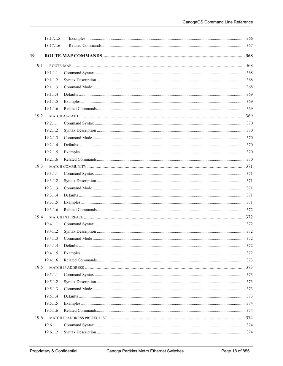 CANOGA PERKINS CanogaOS Command Reference User Manual | Page 18 / 855
