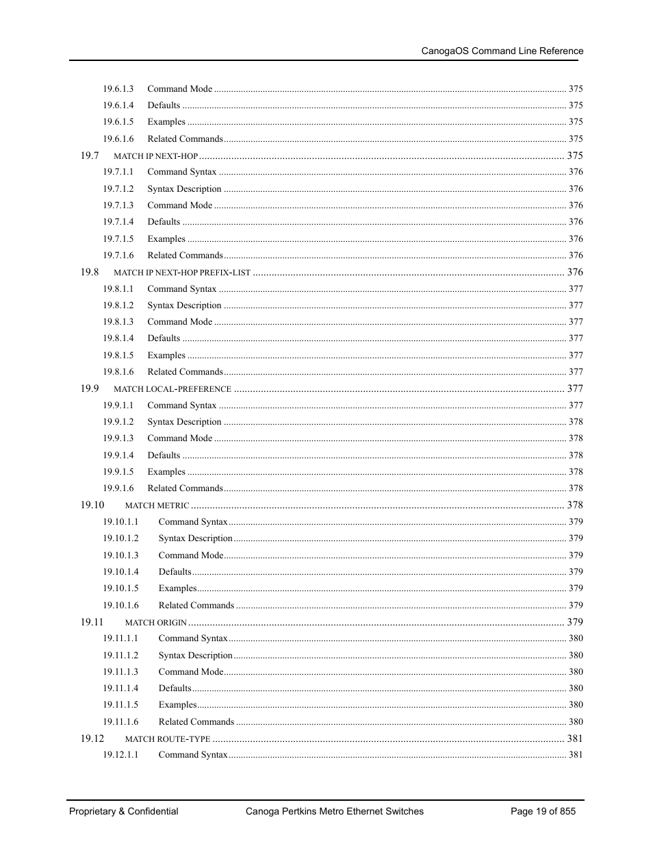 CANOGA PERKINS CanogaOS Command Reference User Manual | Page 19 / 855