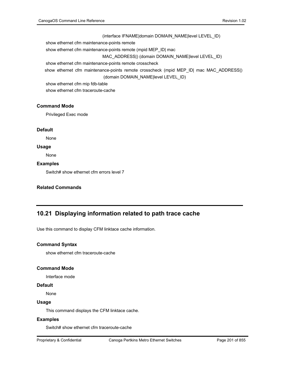 CANOGA PERKINS CanogaOS Command Reference User Manual | Page 201 / 855