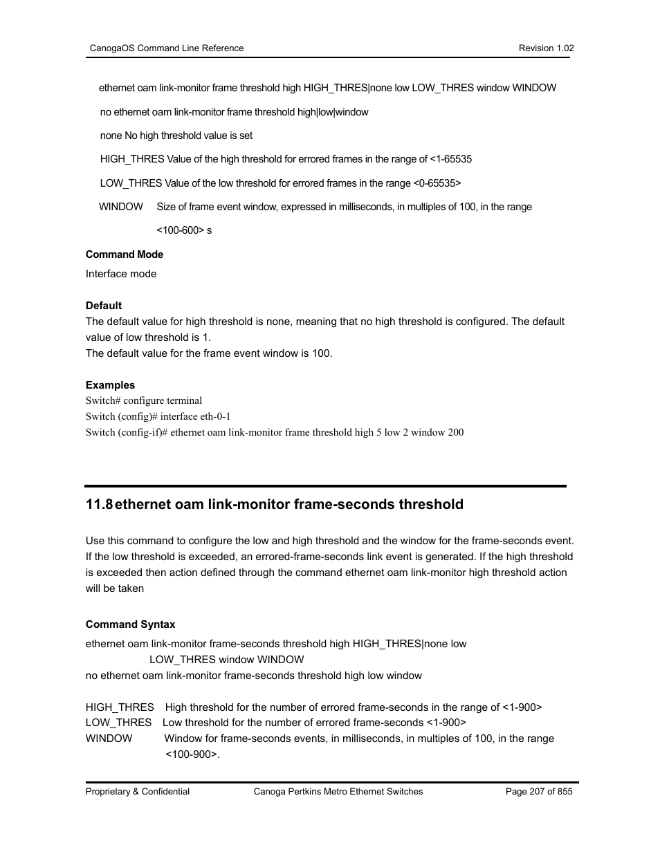 CANOGA PERKINS CanogaOS Command Reference User Manual | Page 207 / 855