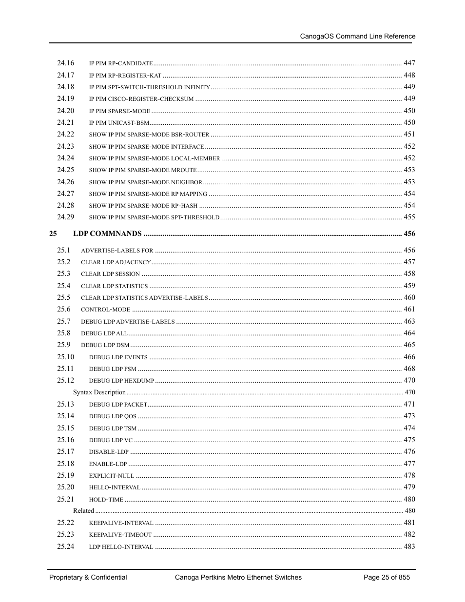 CANOGA PERKINS CanogaOS Command Reference User Manual | Page 25 / 855