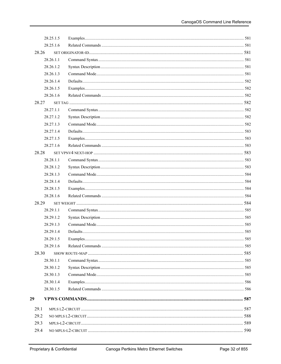 CANOGA PERKINS CanogaOS Command Reference User Manual | Page 32 / 855