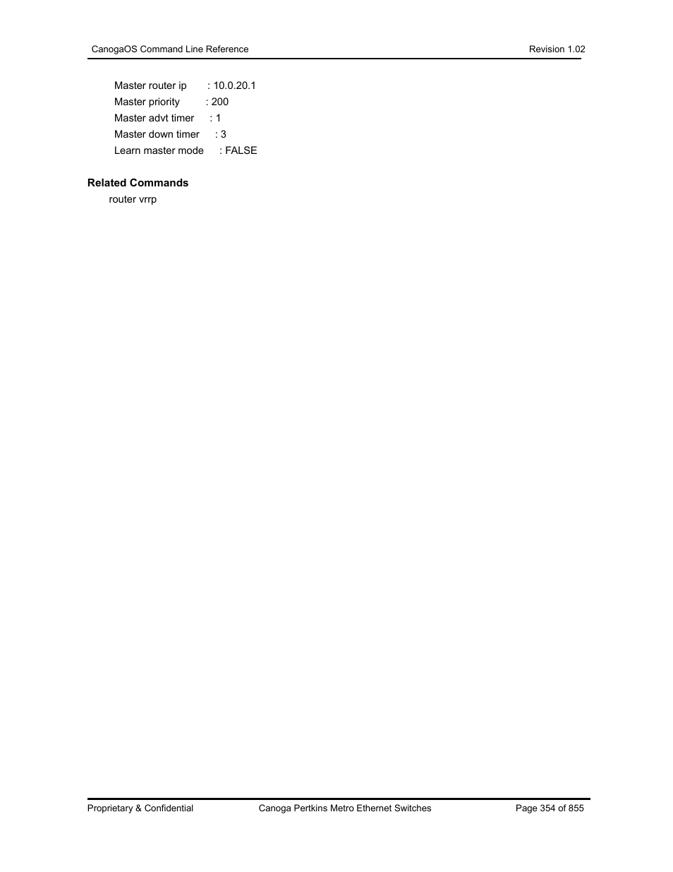 CANOGA PERKINS CanogaOS Command Reference User Manual | Page 354 / 855