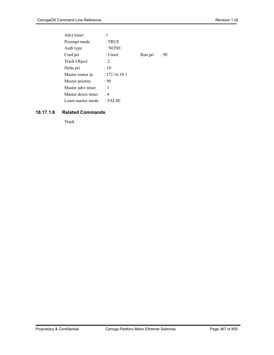 CANOGA PERKINS CanogaOS Command Reference User Manual | Page 367 / 855