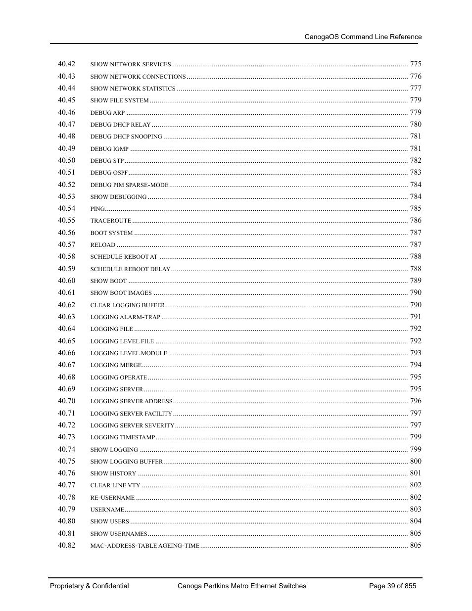 CANOGA PERKINS CanogaOS Command Reference User Manual | Page 39 / 855