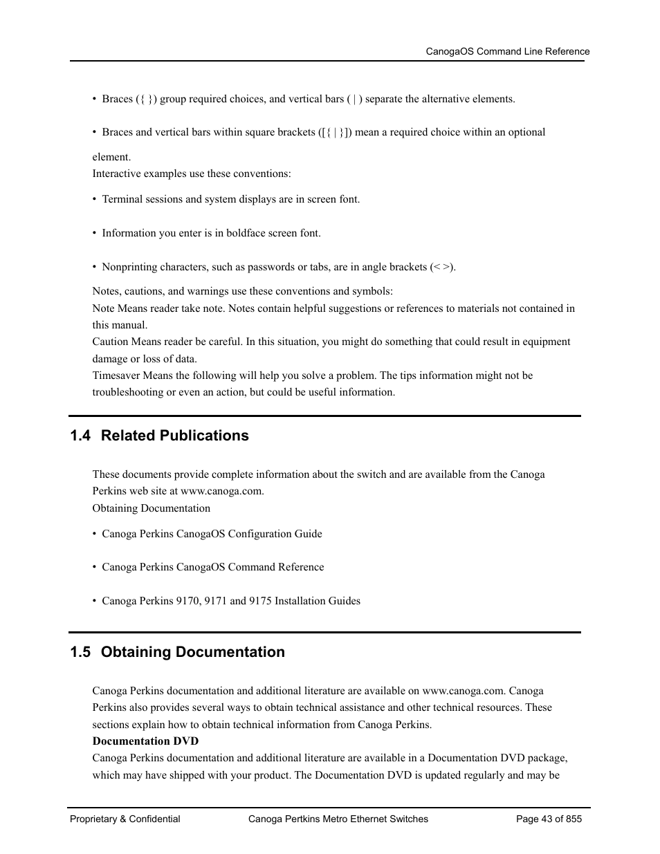 4 related publications, 5 obtaining documentation | CANOGA PERKINS CanogaOS Command Reference User Manual | Page 43 / 855