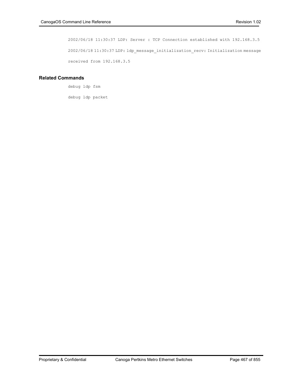 CANOGA PERKINS CanogaOS Command Reference User Manual | Page 467 / 855