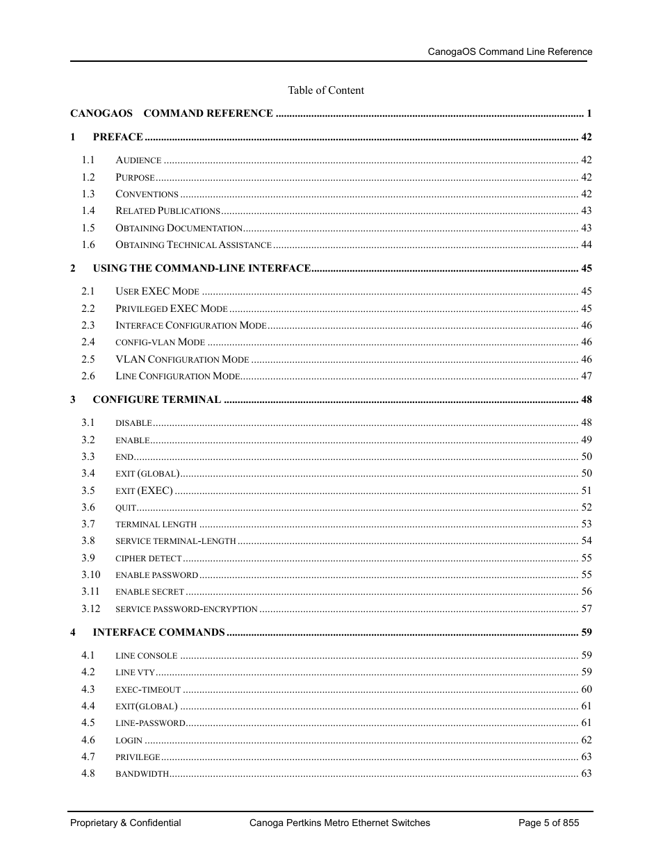 CANOGA PERKINS CanogaOS Command Reference User Manual | Page 5 / 855