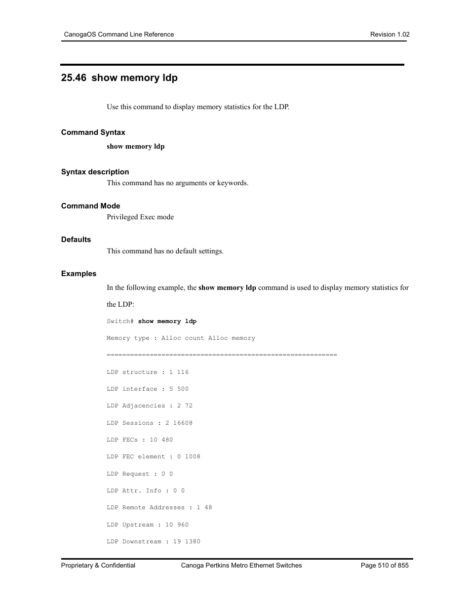 CANOGA PERKINS CanogaOS Command Reference User Manual | Page 510 / 855