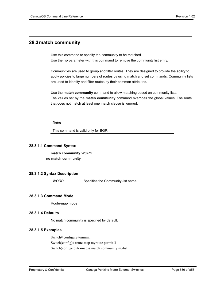 3 match community | CANOGA PERKINS CanogaOS Command Reference User Manual | Page 556 / 855