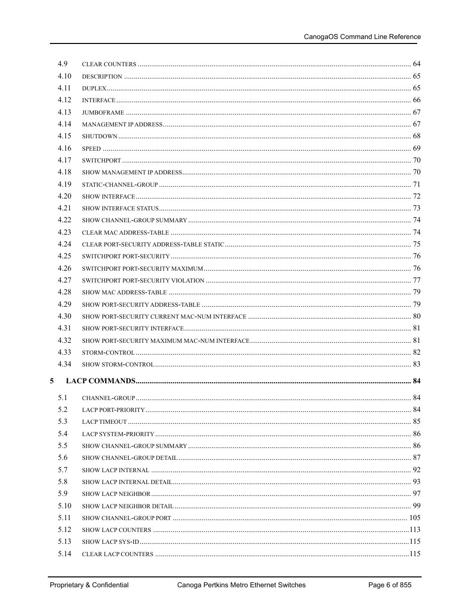 CANOGA PERKINS CanogaOS Command Reference User Manual | Page 6 / 855
