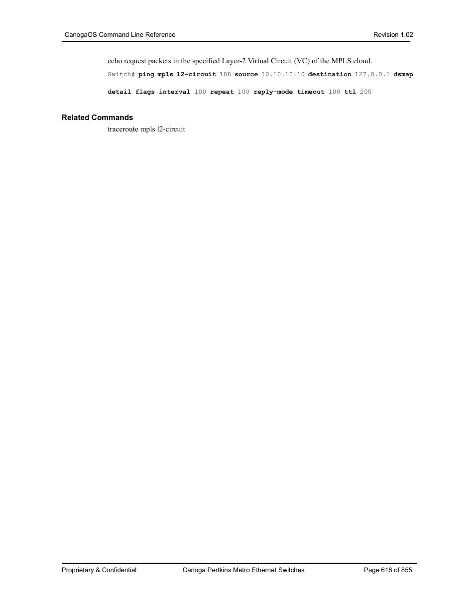 CANOGA PERKINS CanogaOS Command Reference User Manual | Page 616 / 855