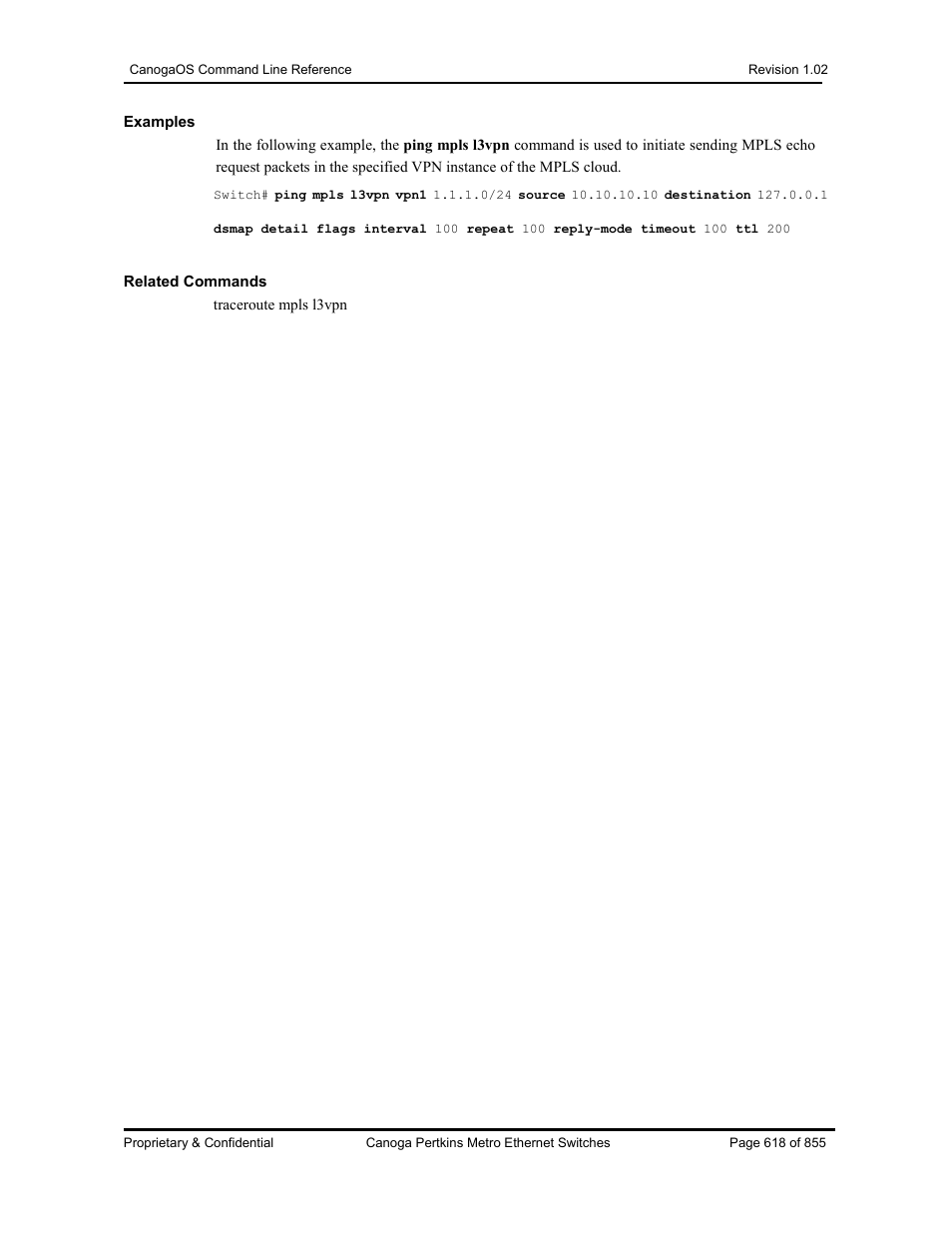 CANOGA PERKINS CanogaOS Command Reference User Manual | Page 618 / 855