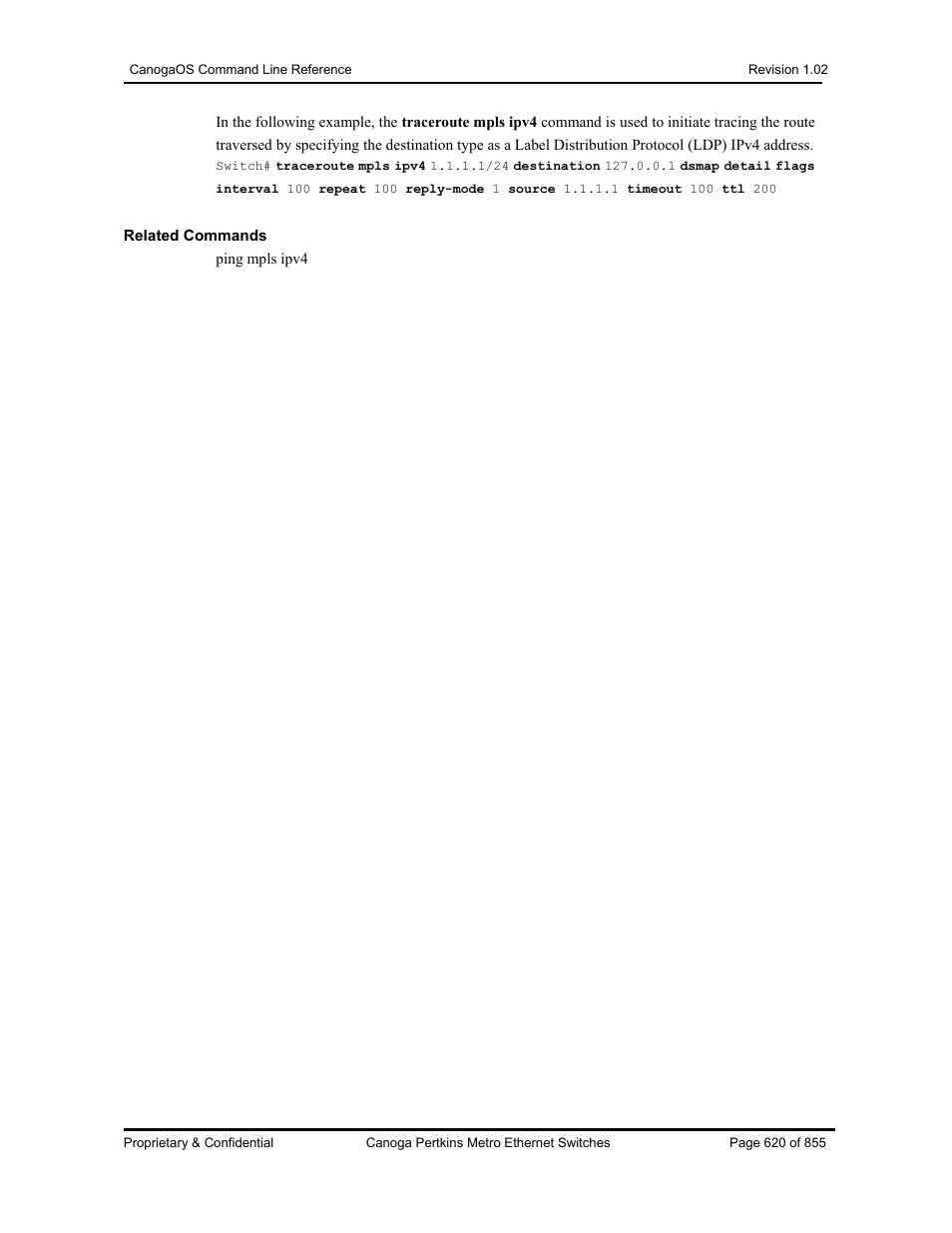 CANOGA PERKINS CanogaOS Command Reference User Manual | Page 620 / 855