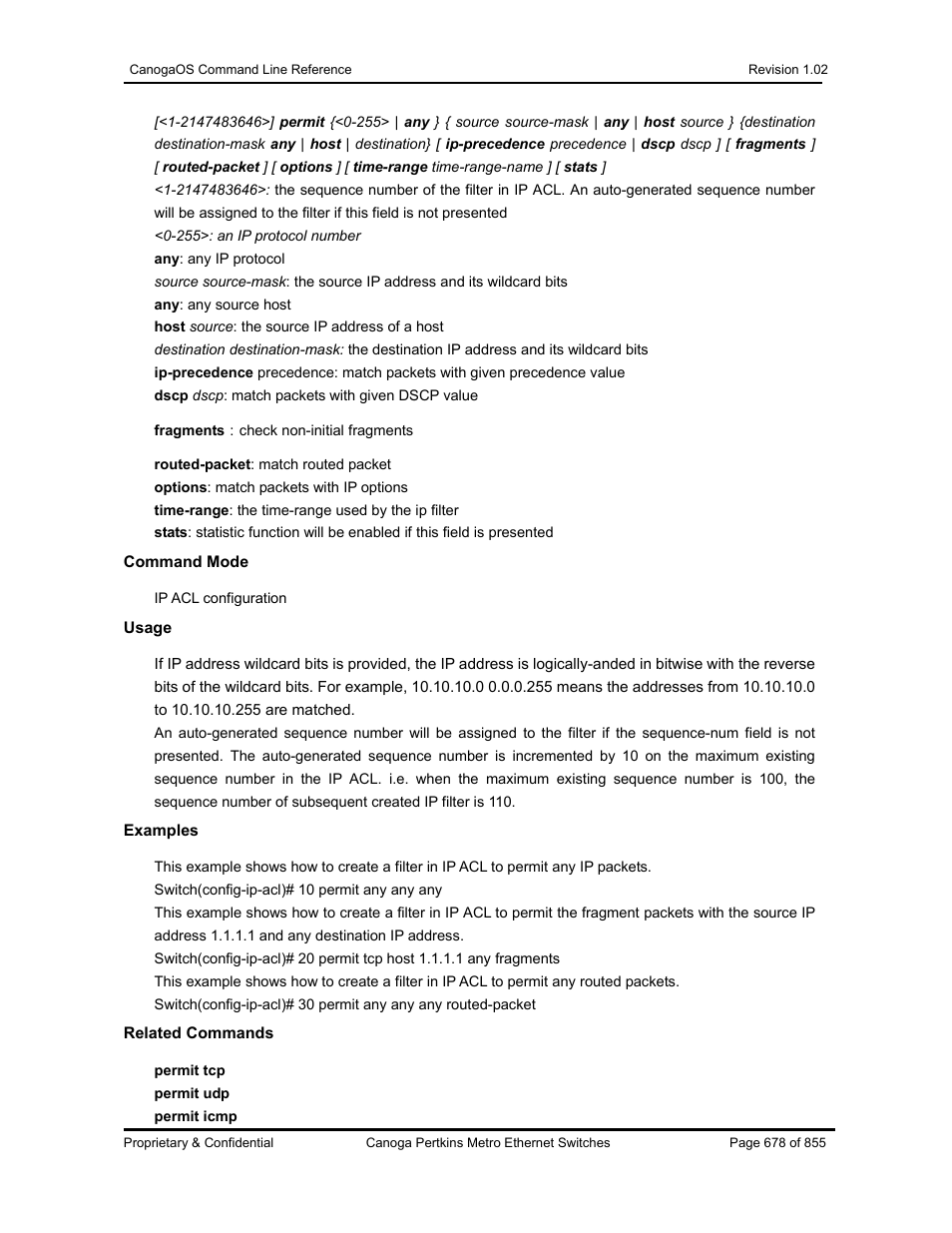 CANOGA PERKINS CanogaOS Command Reference User Manual | Page 678 / 855