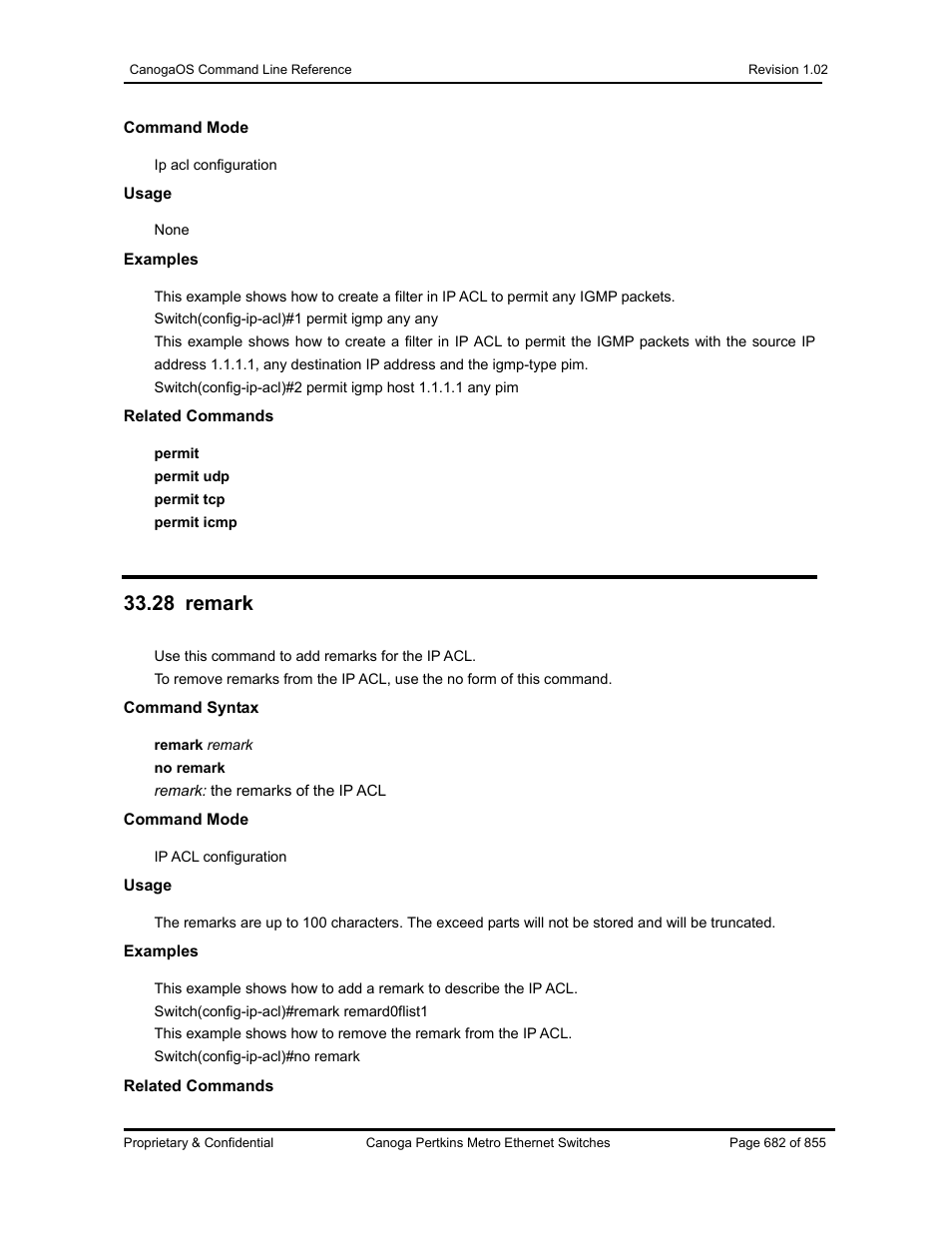 28 remark | CANOGA PERKINS CanogaOS Command Reference User Manual | Page 682 / 855