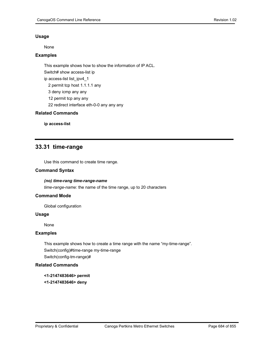 31 time-range | CANOGA PERKINS CanogaOS Command Reference User Manual | Page 684 / 855