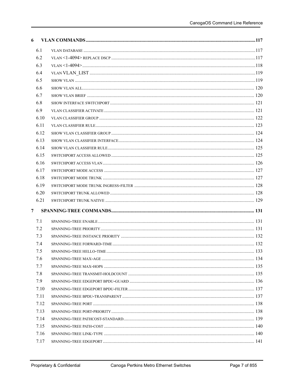 CANOGA PERKINS CanogaOS Command Reference User Manual | Page 7 / 855