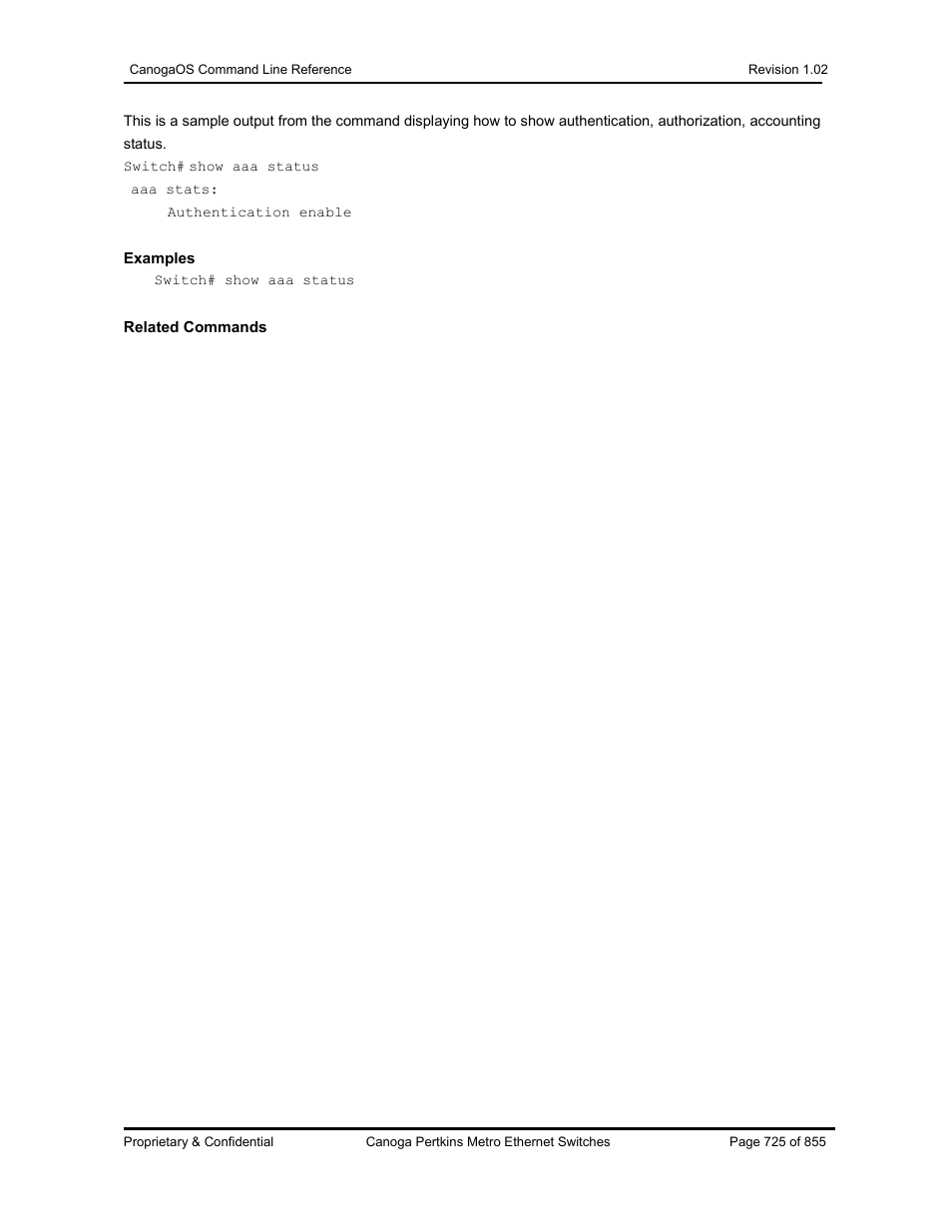 CANOGA PERKINS CanogaOS Command Reference User Manual | Page 725 / 855