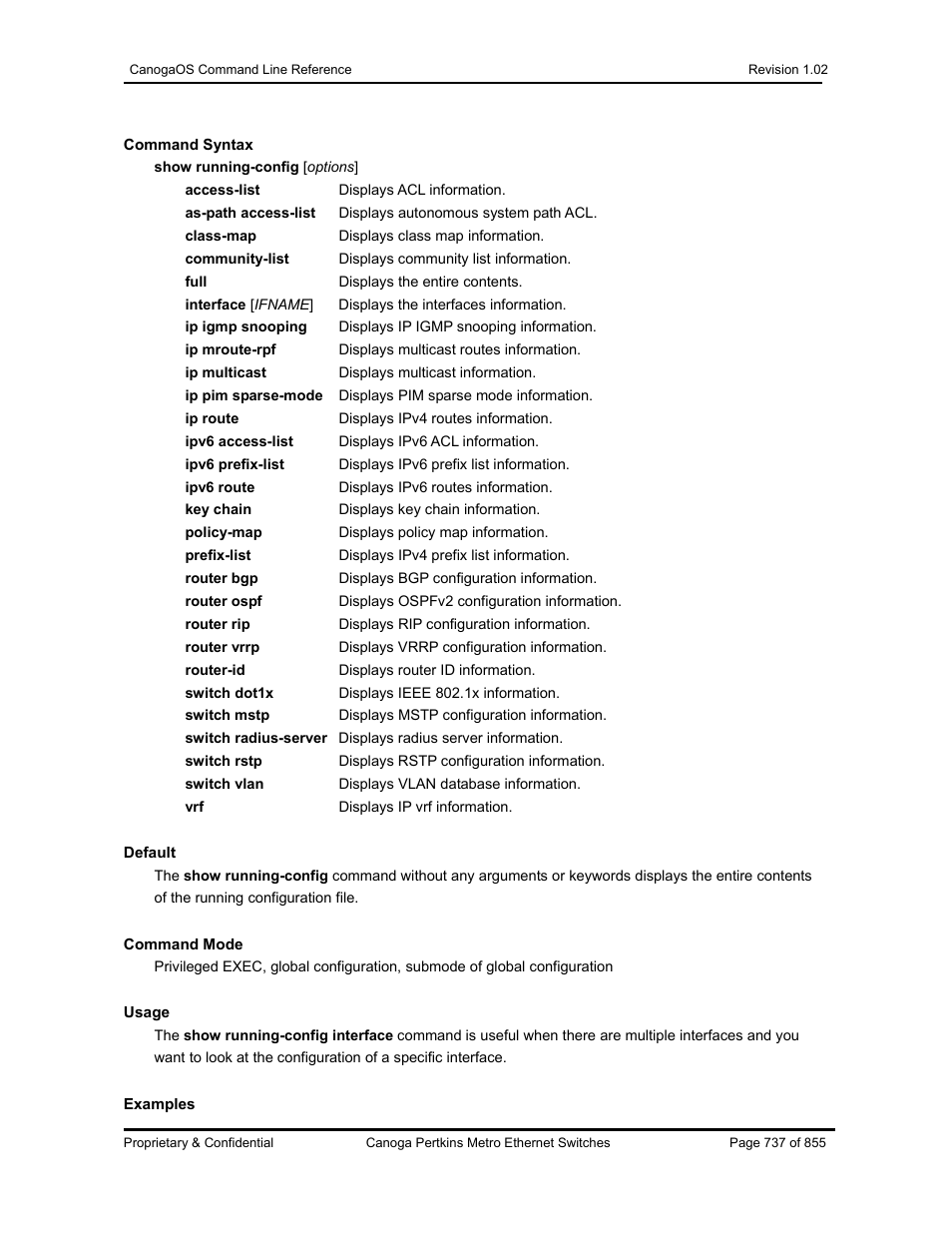 CANOGA PERKINS CanogaOS Command Reference User Manual | Page 737 / 855