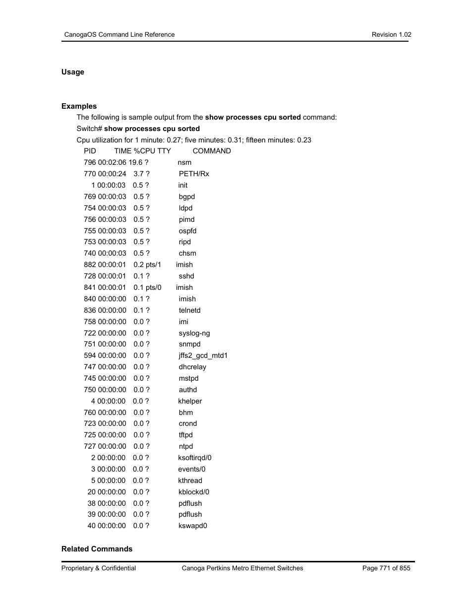 CANOGA PERKINS CanogaOS Command Reference User Manual | Page 771 / 855