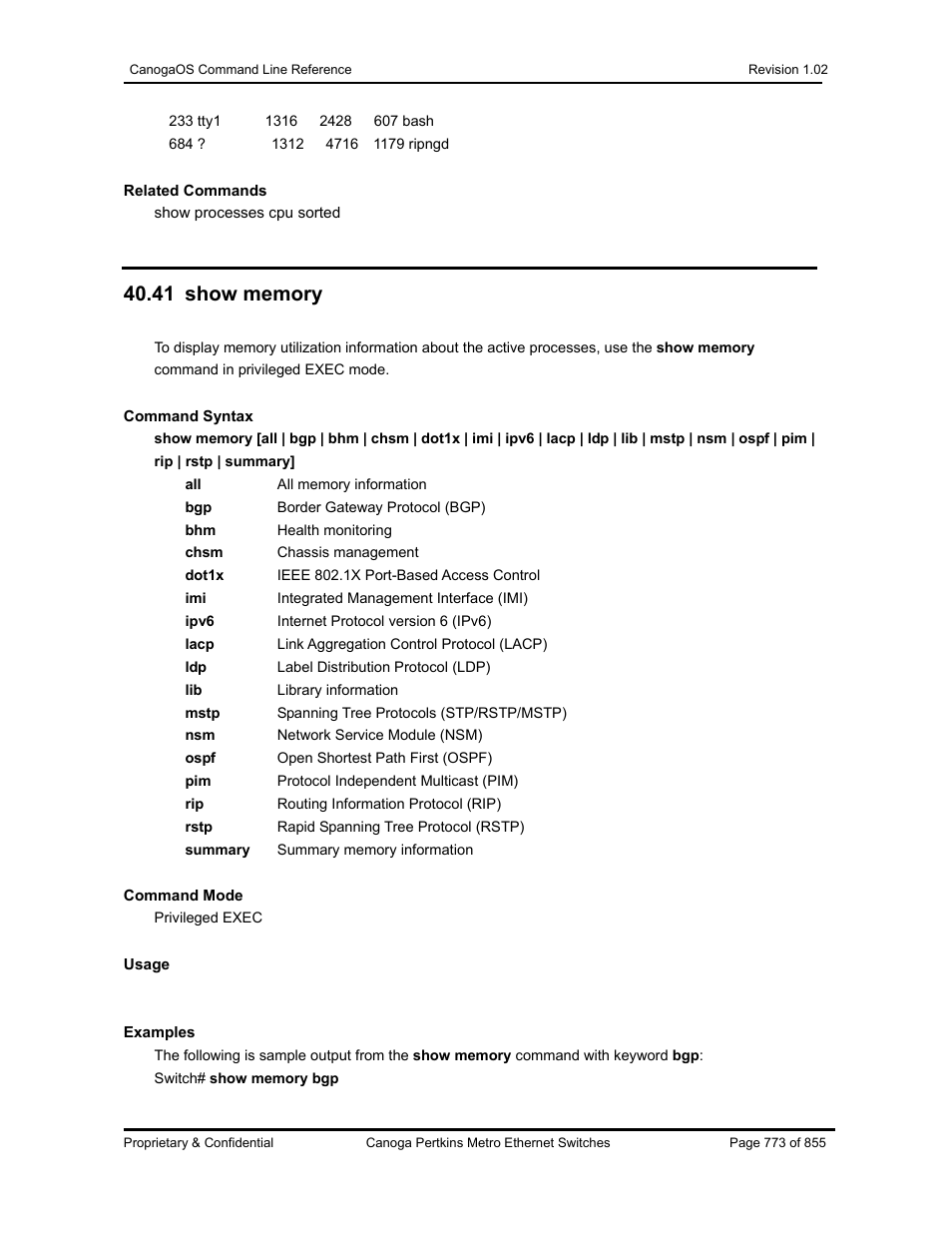 CANOGA PERKINS CanogaOS Command Reference User Manual | Page 773 / 855