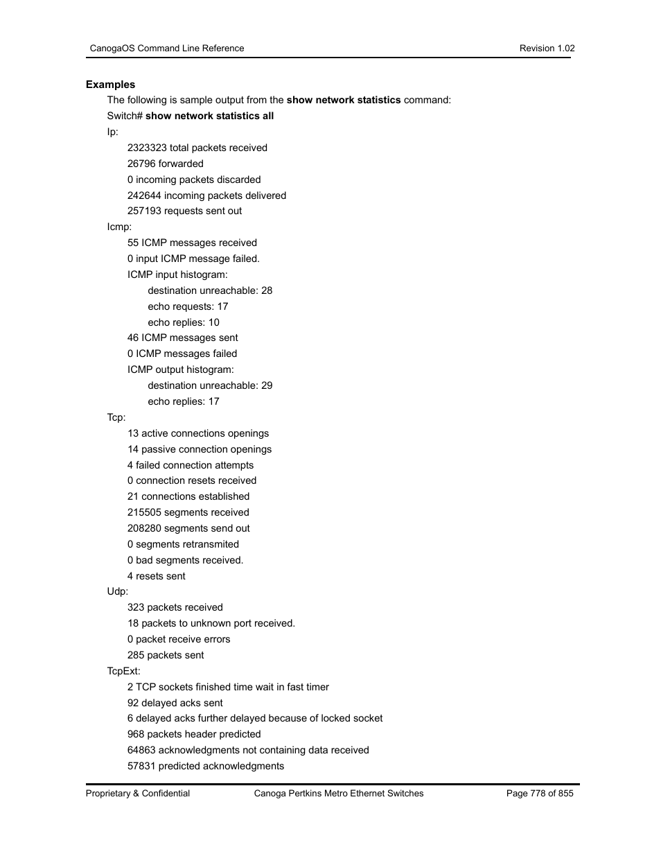 CANOGA PERKINS CanogaOS Command Reference User Manual | Page 778 / 855