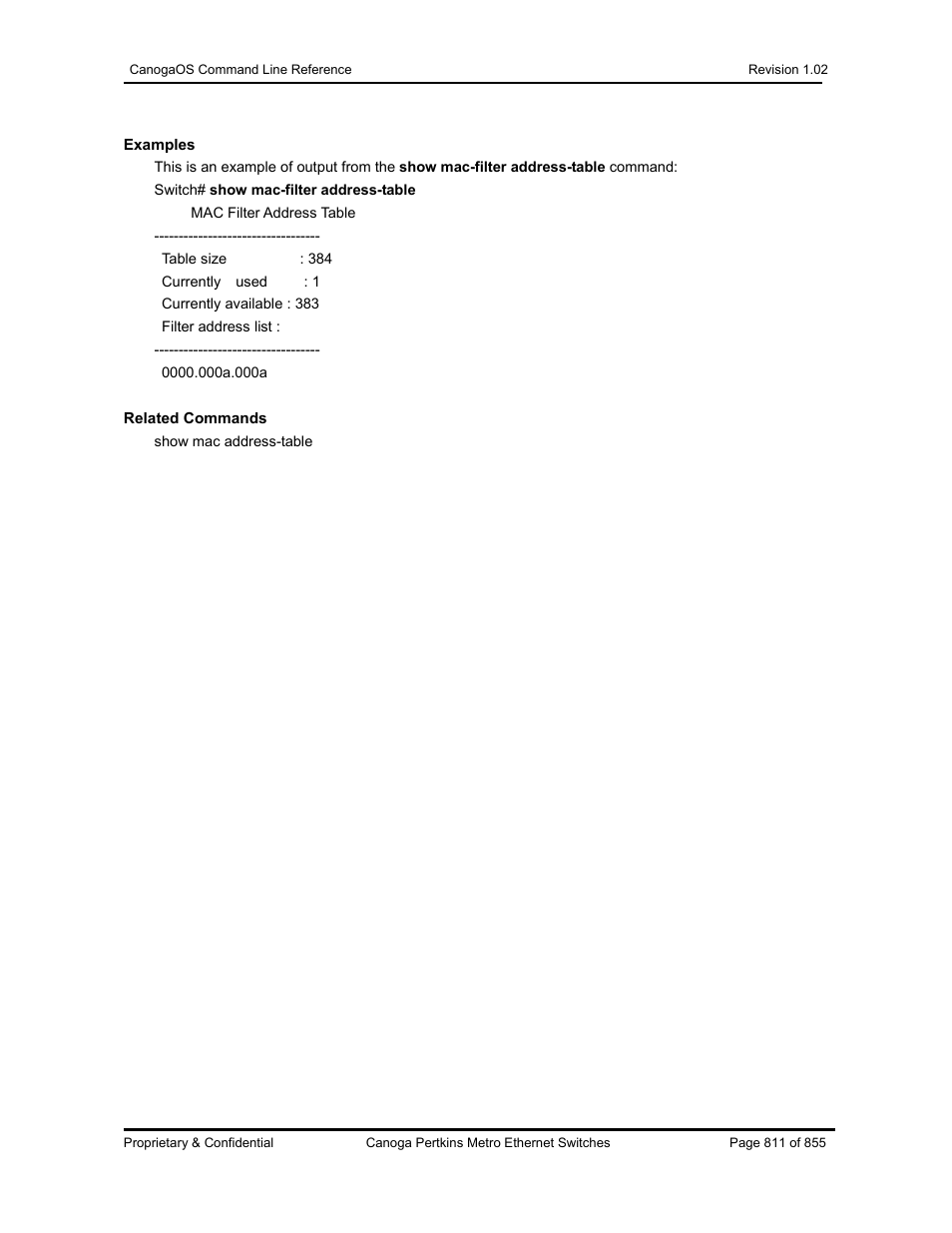 CANOGA PERKINS CanogaOS Command Reference User Manual | Page 811 / 855