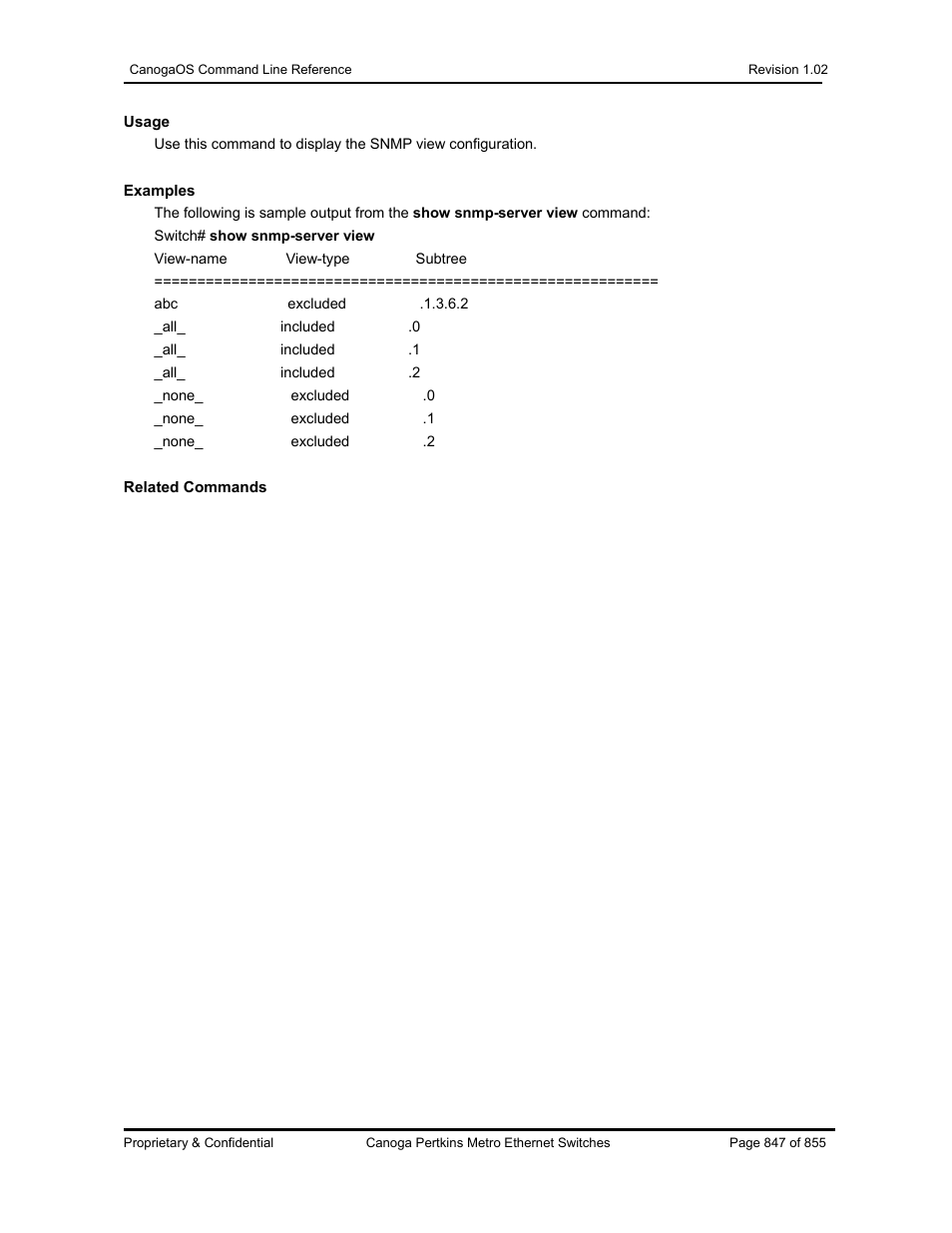 CANOGA PERKINS CanogaOS Command Reference User Manual | Page 847 / 855