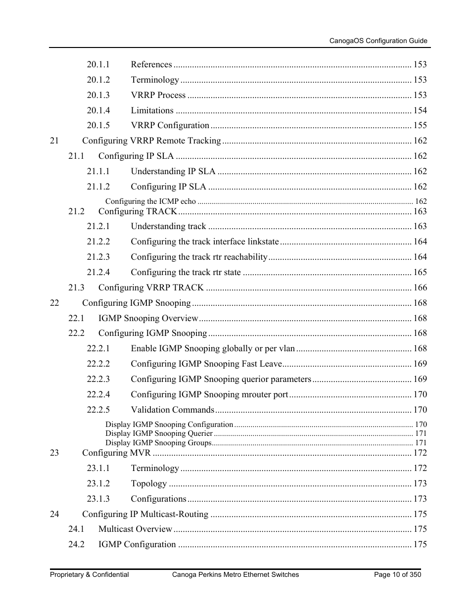 CANOGA PERKINS CanogaOS Configuration Guide User Manual | Page 10 / 350