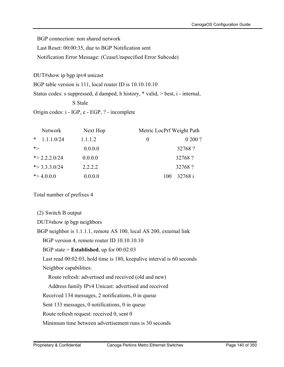 CANOGA PERKINS CanogaOS Configuration Guide User Manual | Page 140 / 350
