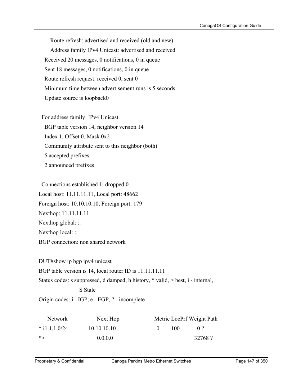 CANOGA PERKINS CanogaOS Configuration Guide User Manual | Page 147 / 350