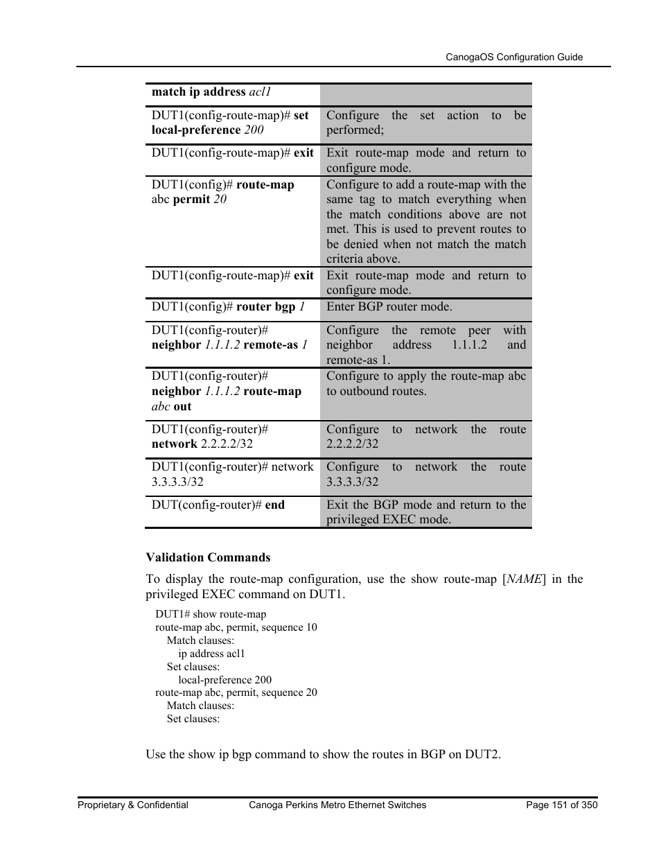 CANOGA PERKINS CanogaOS Configuration Guide User Manual | Page 151 / 350
