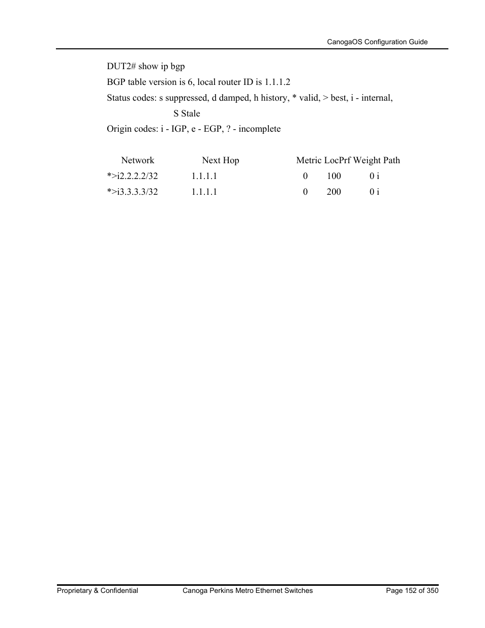 CANOGA PERKINS CanogaOS Configuration Guide User Manual | Page 152 / 350